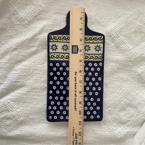 Boleslawiec Polish Pottery Ceramic Cheese / Cutting Board - Picture 6 of 7